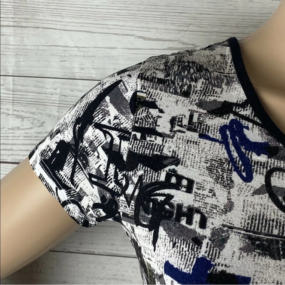 Topshop Bodycon Dress 🌺 Cute Newsprint - Picture 3 of 12